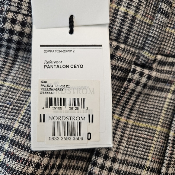 Isabel Marant - Ceyo checked high-rise slim pants Yellow/Grey Size 40 US 8 NWT - Picture 14 of 16